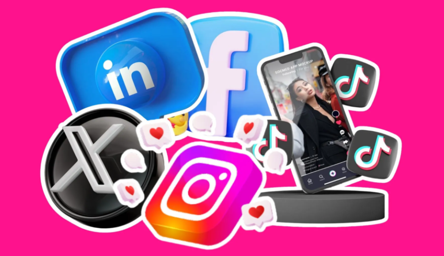 Ilustrativa Redes sociales, Tik-tok, Instagram, Facebook. Tendencias 2025 en contenido para redes sociales